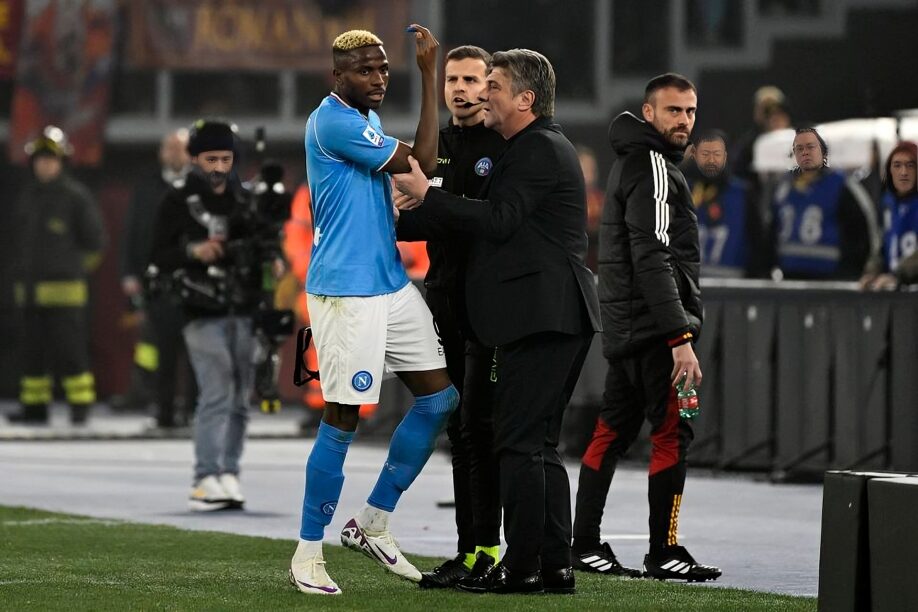 Walter Mazzarri had hoped to have Victor Osimhen available for the Champions League clash against Barcelona. || Imago (Inside Foto)