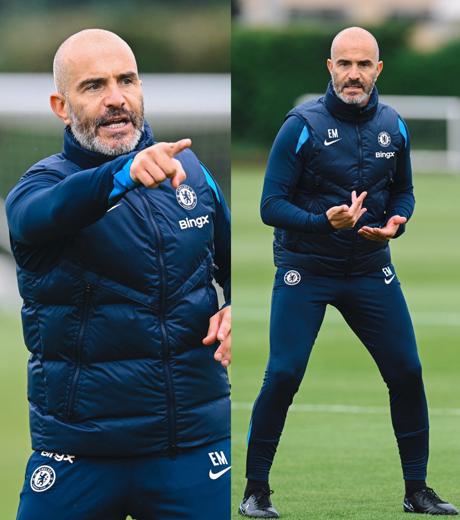 Enzo Maresca takes charge of first training at Cobhams