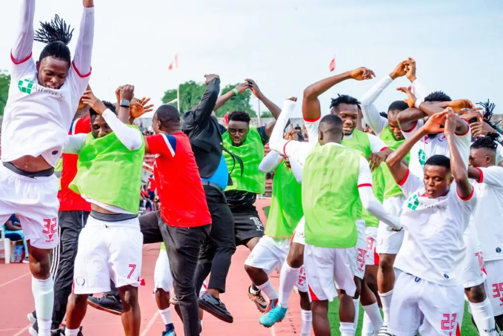 Enugu Rangers players hit the Siuuu as they win the NPFL