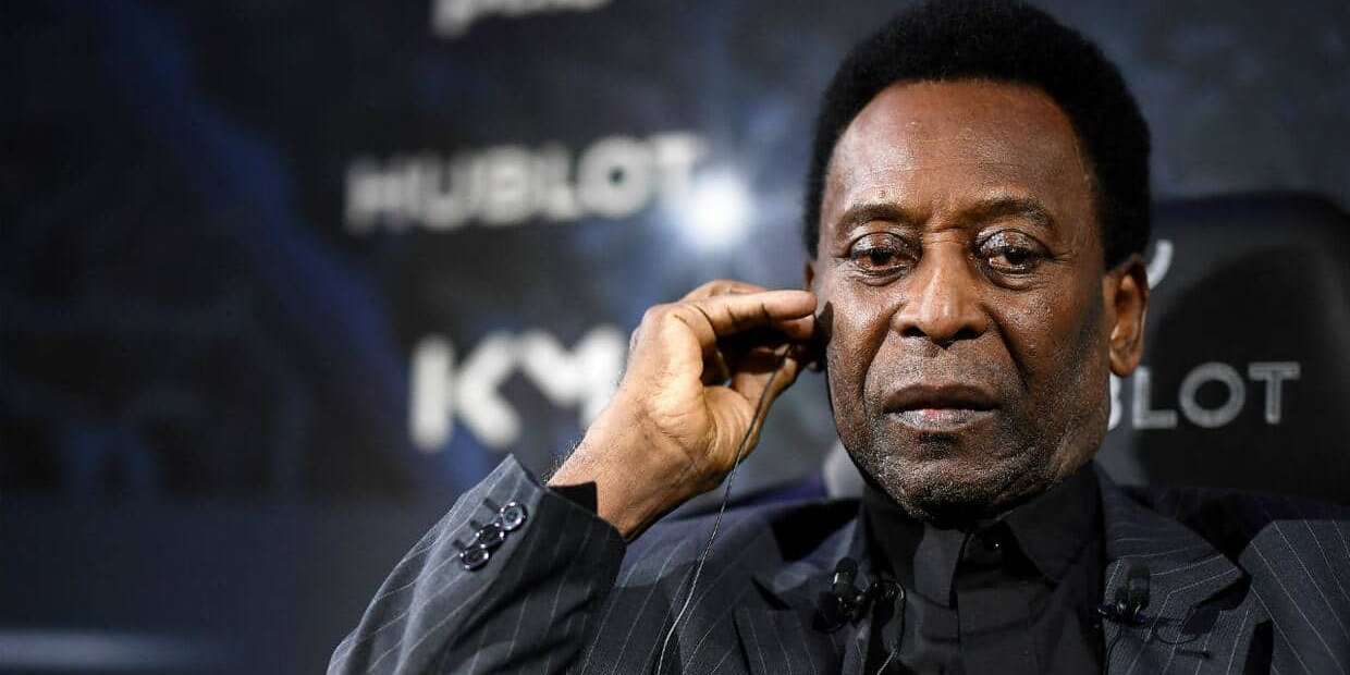 brazilian icon pele at an event