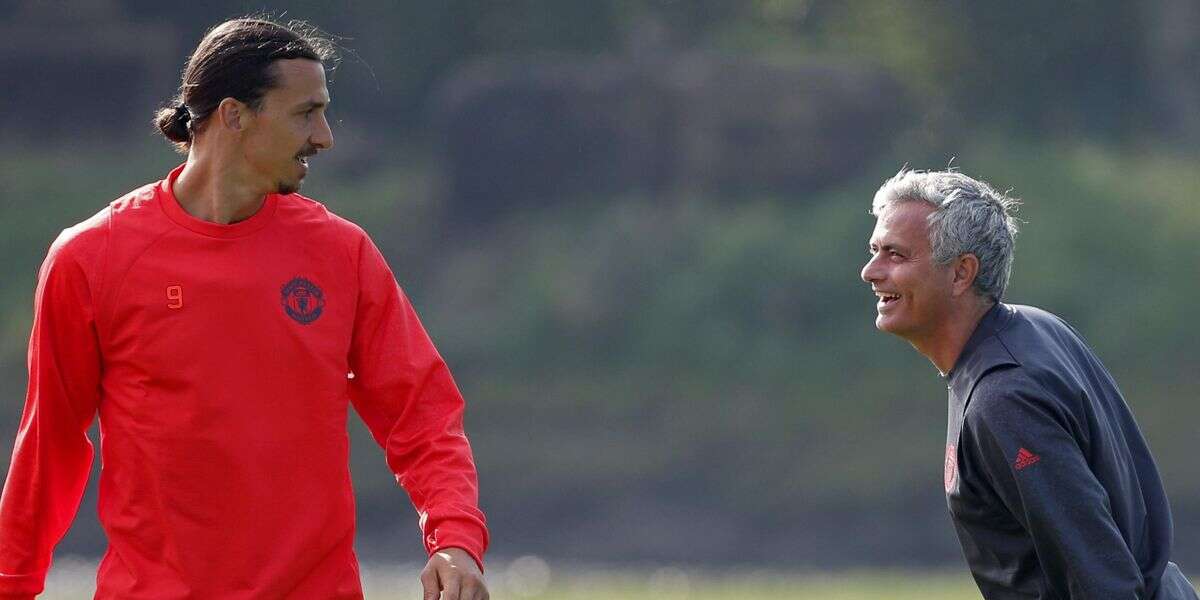 Zlatan Ibrahimovic and Jose Mourinho