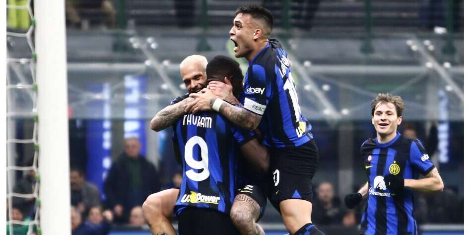 Inter Milan celebrate goal vs Juventus