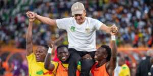 Gernot Rohr hoisted high as Benin triumph against Super Eagles