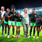 Randy Waldrum Celebrates Super Falcons win against Austrailia at the 2023 FIFA WOMEN'S WORLD CUP